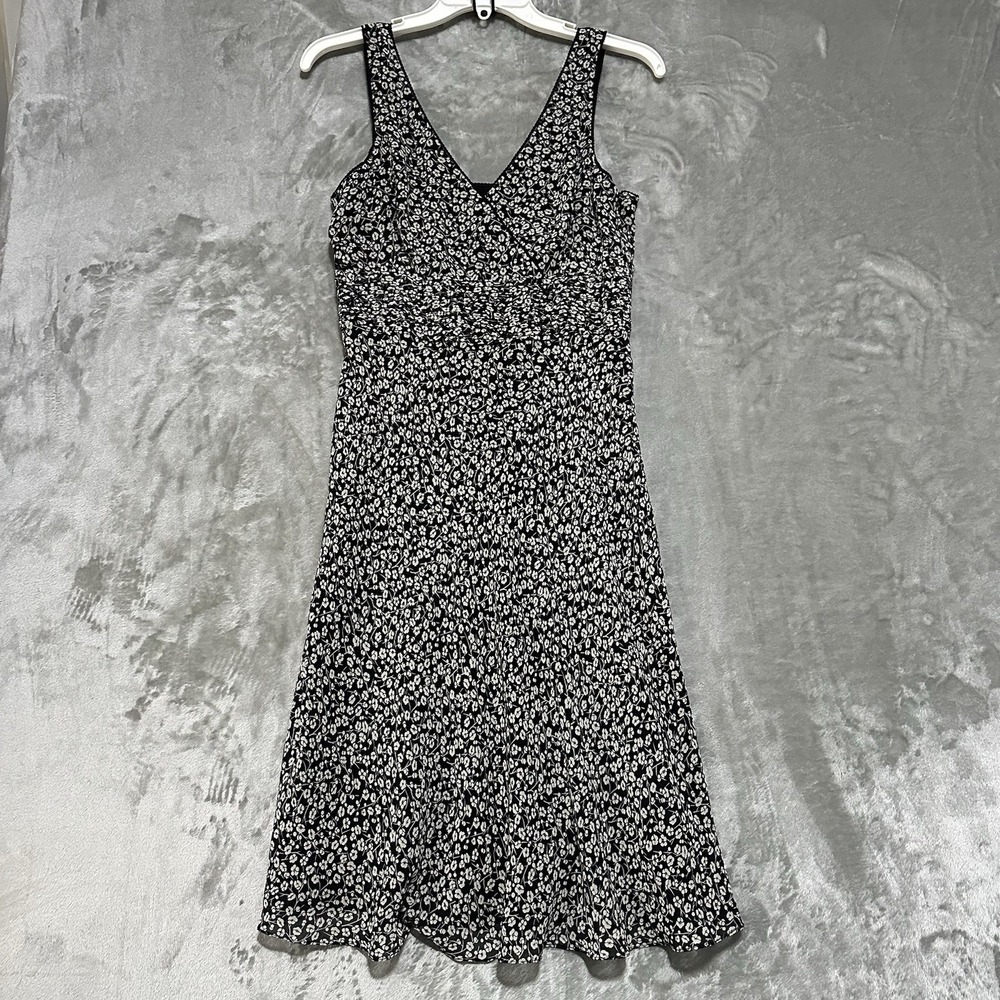Vintage Ann Taylor Babydoll Floral Whimsigoth Silk Maxi Dress Womens Sz 6 Lined